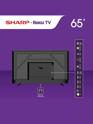 Smart Tv Sharp Roku TV 65 Pulgadas 4K Ultra Hd LED 4T-C65EL8