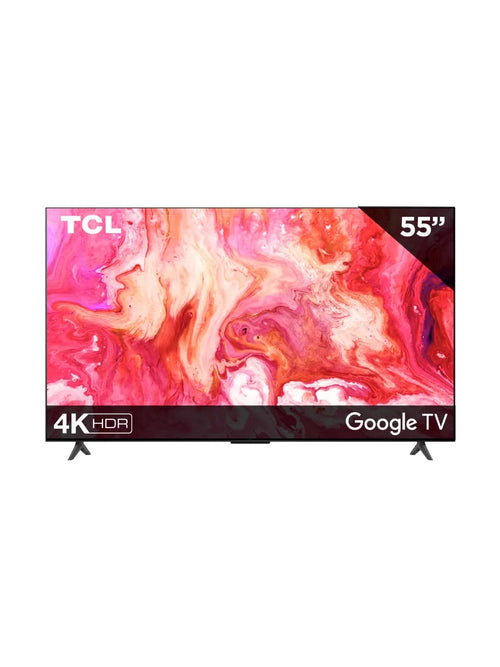 Televisor TCL 55 Pulgadas 4K UHD Google TV Control Remoto por Voz 3 HDMI Bluetooth 5.0 1 USB 2.0 Diseño Slim sin Bordes Wifi