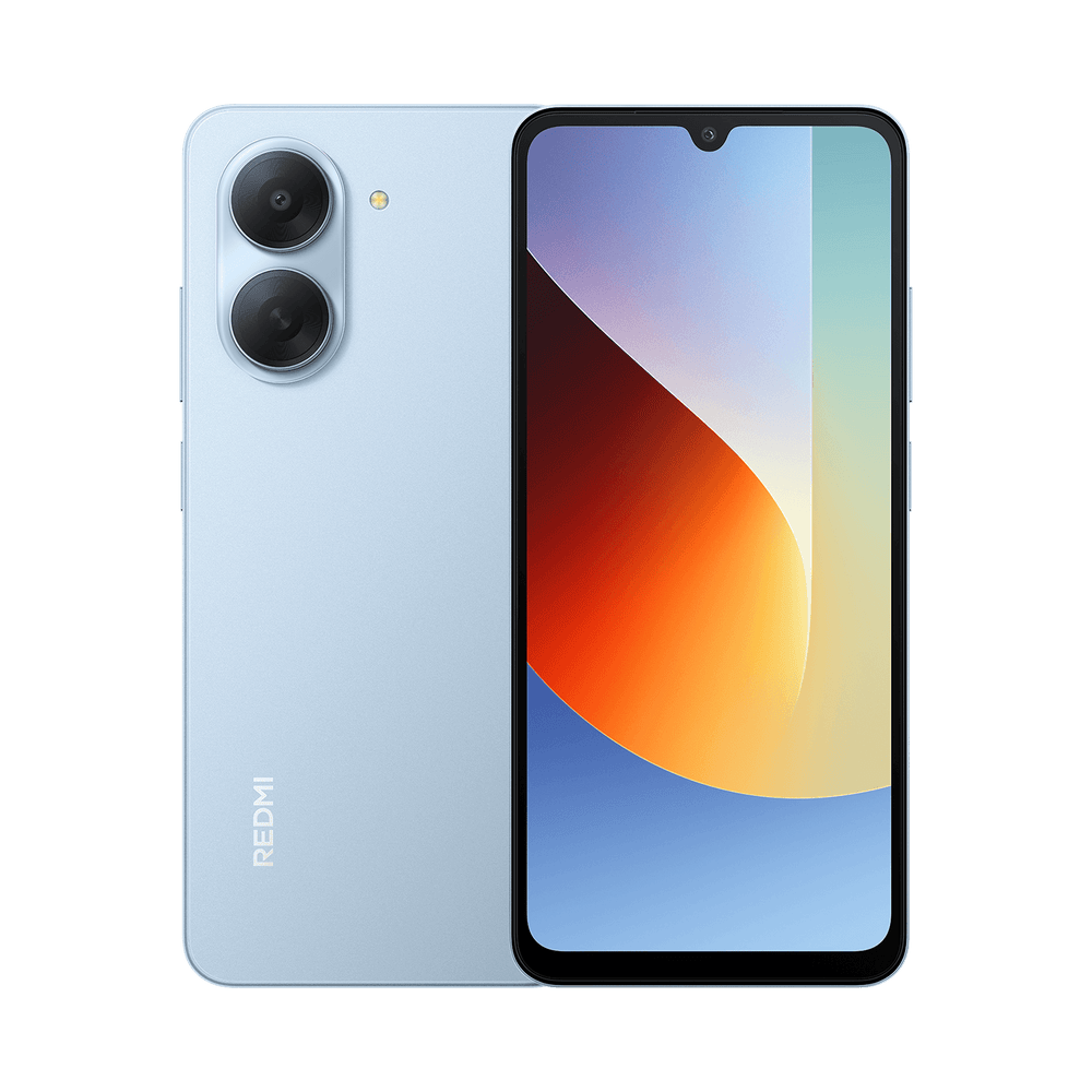 Xiaomi Redmi A7 4G en color Azul, frente y reverso