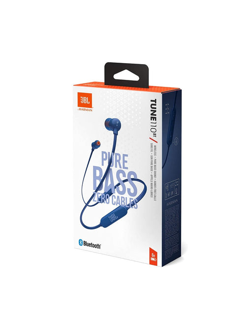 Audífonos Bluetooth JBL Tune 110BT con Micrófono/Control - Color Azul