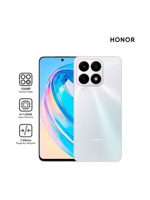 Celular Honor X8a 128GB / 8GB RAM - Camara de 100 MPX - Color Plata