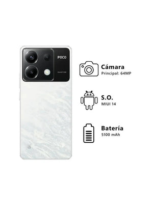 Celular POCO X6 5G 256GB/8GB Ram Dual Sim - Blanco