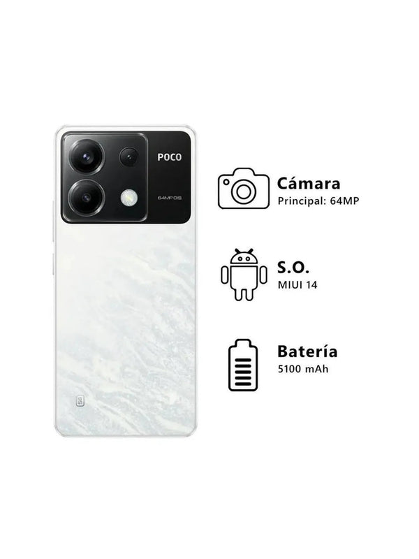 Celular POCO X6 5G 256GB/8GB Ram Dual Sim - Blanco