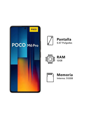 Celular Xiaomi POCO M6 Pro 512GB/12GB Ram - Negro