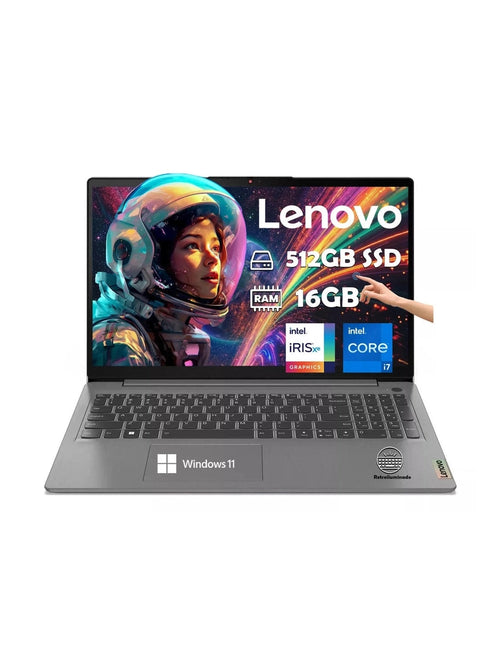 Laptop Ideapad 3 15.6 Pulgadas 512GB SSD, 16GB RAM, Intel Core i7, Windows 11 - Gris Artico