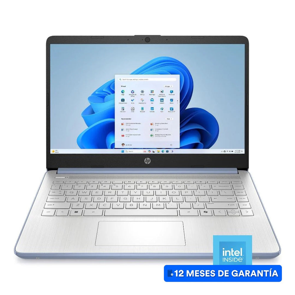 Laptop HP 14" HD Intel N150, 4GB RAM, 128GB, Windows 11 - Sky Blue