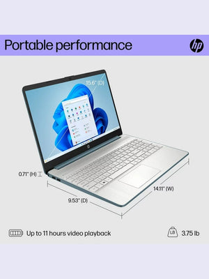Laptop HP 15-DY2792WM 15.6 Intel Core i3-1115G4, 256GB SSD 8GB RAM, Windows 11 - Color Azul Verde