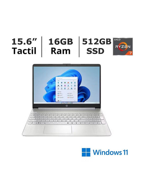 Laptop HP 15-ef2747wm - 512GB SSD / 16GB RAM Procesador Ryzen 7 - Plata