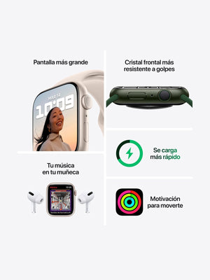 Reloj Apple Watch Serie 7 45mm Negro - GPS REACONDICIONADO