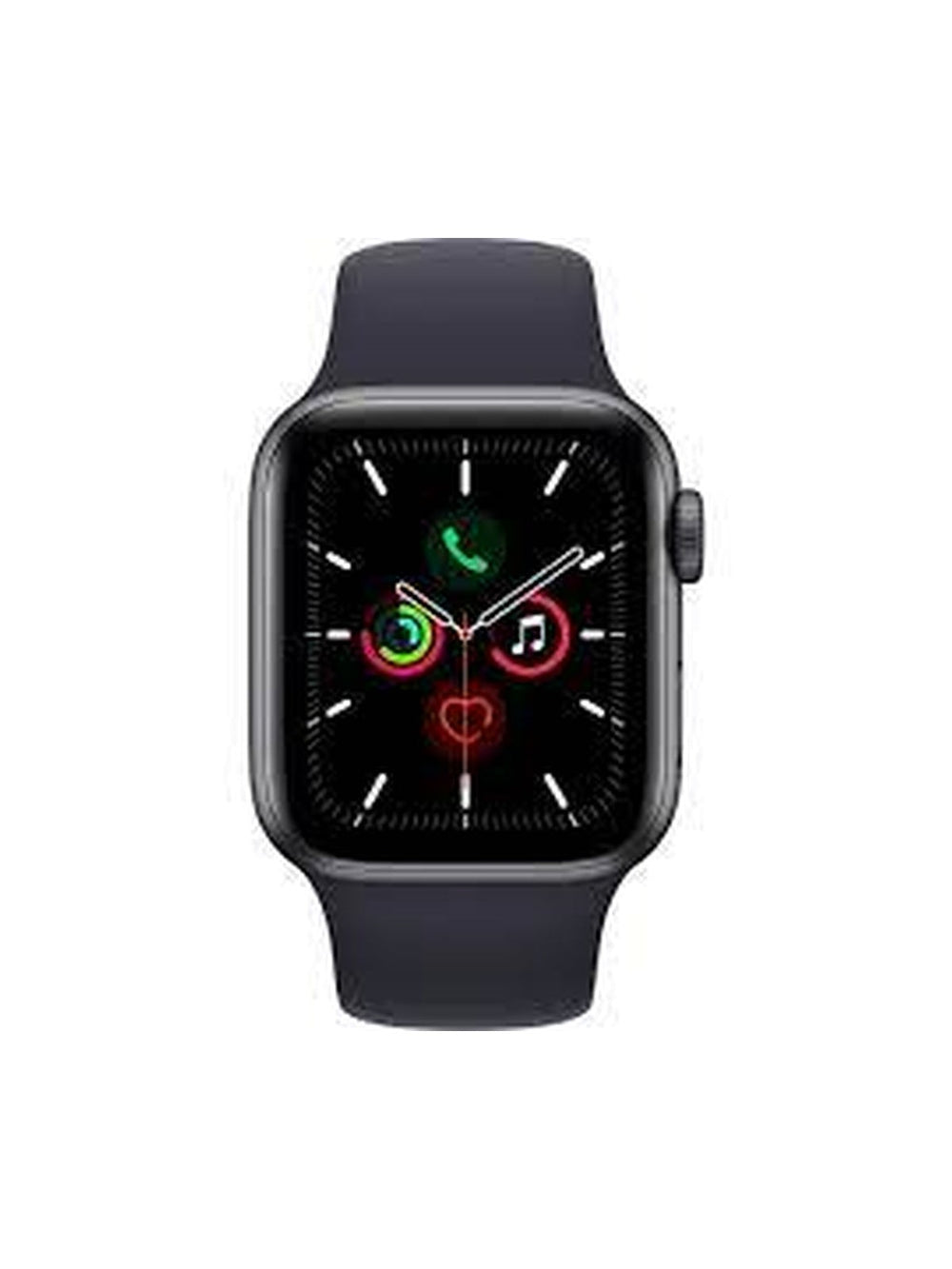Reloj Inteligente Apple Watch SE GPS con Caja de Aluminio Gris Espacial de 40MM y Correa Negra-Monitoreo de Frecuencia Cardiaca, Resistente al Agua