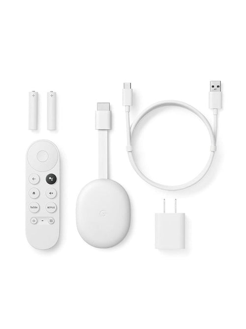 Reproductor de video Chromecast con Google TV Streaming-Blanco