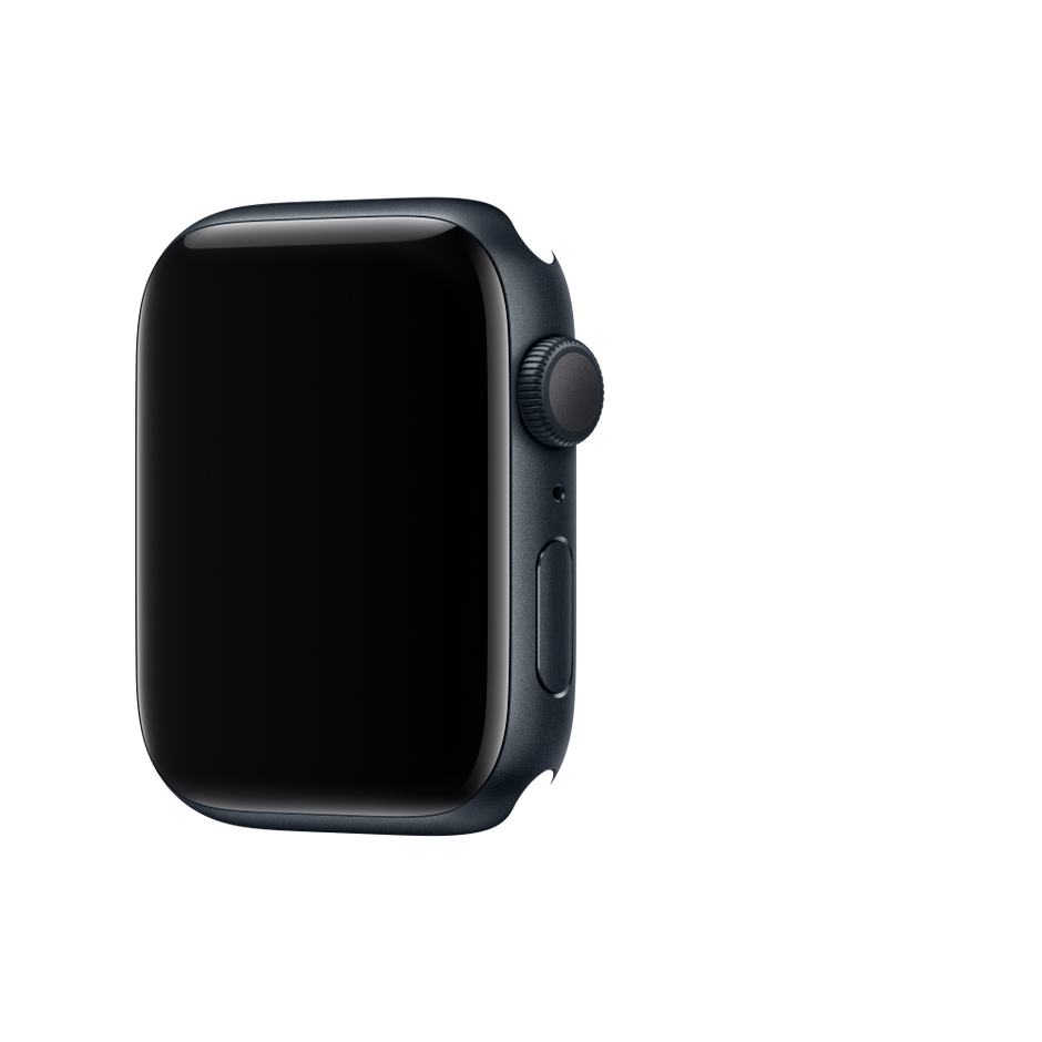 Caja de aluminio de 44 mm del Apple Watch SE en color medianoche, sin correa